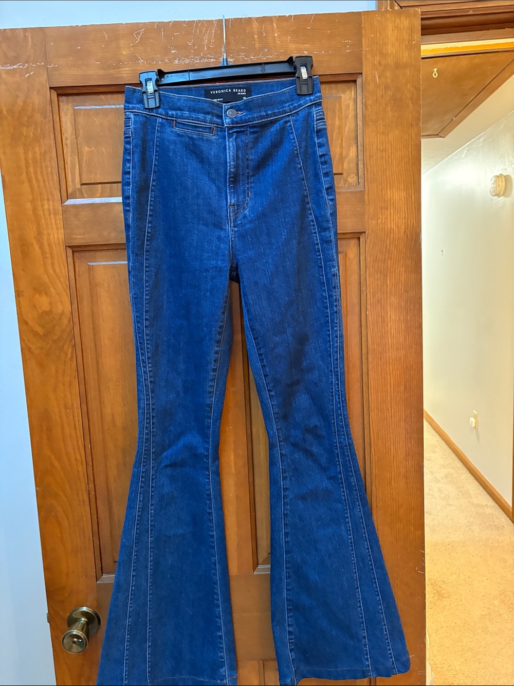 Veronica Beard Women's Dark Blue Flare Jeans